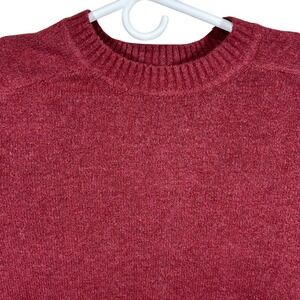 Gap Mens Crew Neck Sweater Red Wool Blend Knit Size Medium New